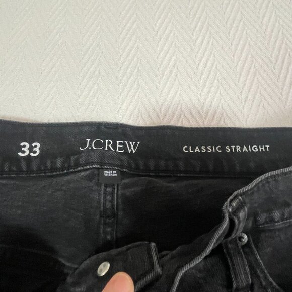 J. Crew Classic Straight Jeans Women's 33 Black Denim Stretch Full Length - Picture 3 of 7